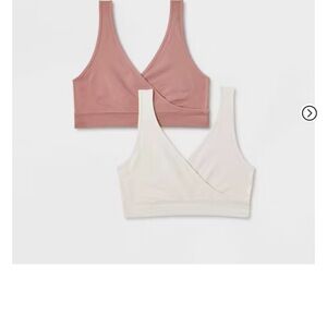 Auden Nursing Bra Set - Mauve and White